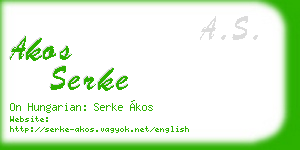 akos serke business card